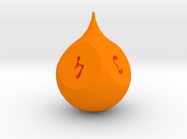 Droplet d4 in Orange Processed Versatile Plastic