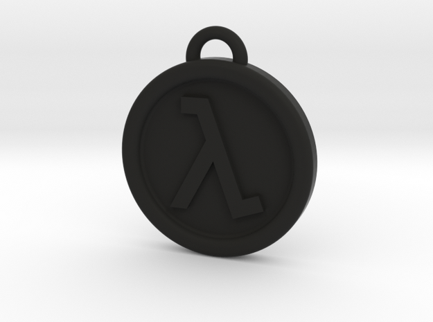 Half-Life Logo Keyring Keychain FOB in Black Natural Versatile Plastic