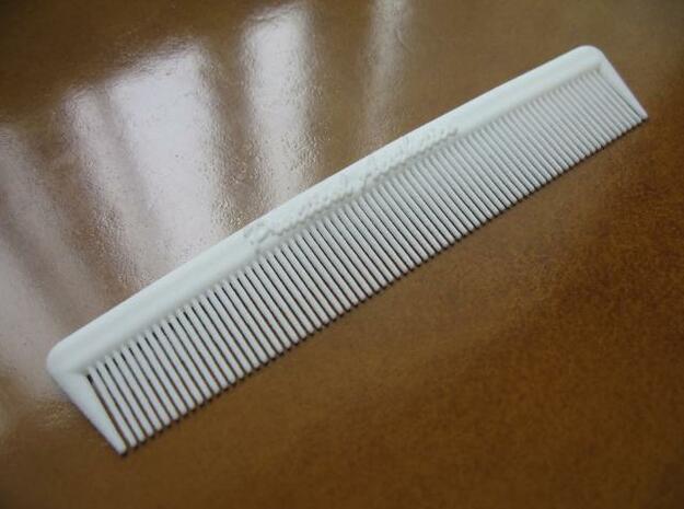 Pocket Comb, 5 inch, Fine Tooth in White Natural Versatile Plastic