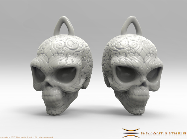 Day of the Dead/ Halloween Skull Earrings  2.5cm