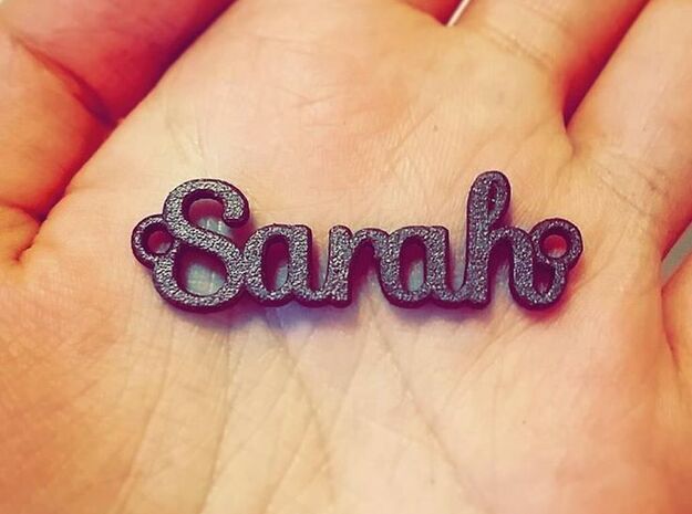 Personalised Name Pendant in Polished Bronze Steel