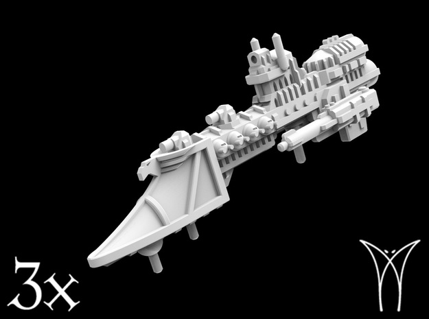 3 Justice class Frigates in Smooth Fine Detail Plastic