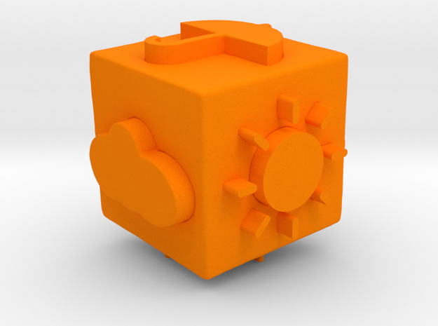 WeatherDiseB in Orange Processed Versatile Plastic: Small