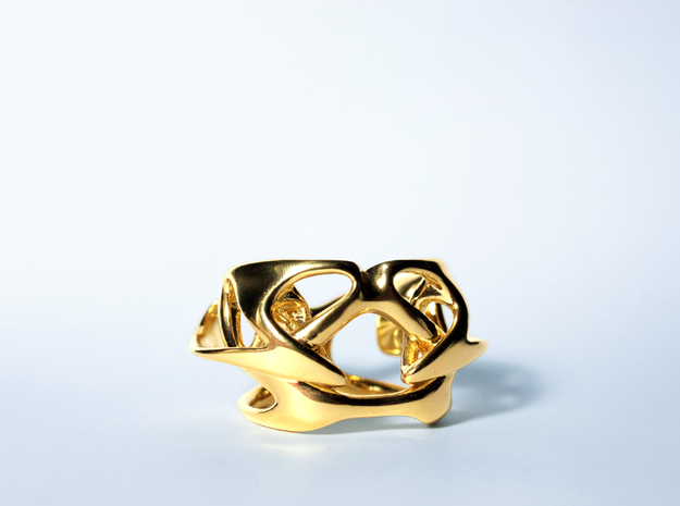 Uranie Ring in 14k Gold Plated Brass: 3 / 44