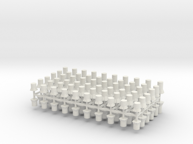Baumstümpfe 120er Set - 1:120 TT in White Natural Versatile Plastic