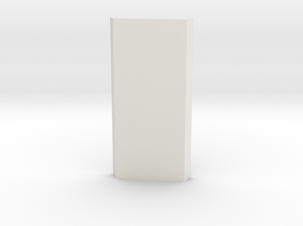 shkr001 - Teil 1 Seitenwand fensterlos angefast in White Natural Versatile Plastic