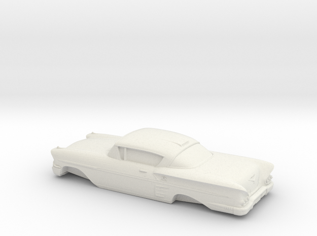 1/32 1958  Chevrolet Impala Coupe in White Natural Versatile Plastic