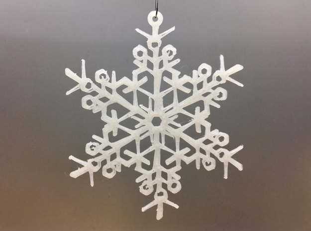 Organic Snowflake Ornament - Finland in White Natural Versatile Plastic