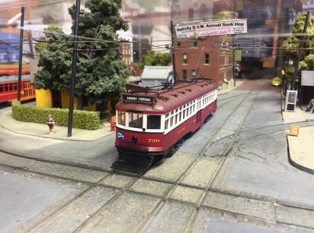HO Pacific Electric Hollywood or Valley Seven in Smooth Fine Detail Plastic