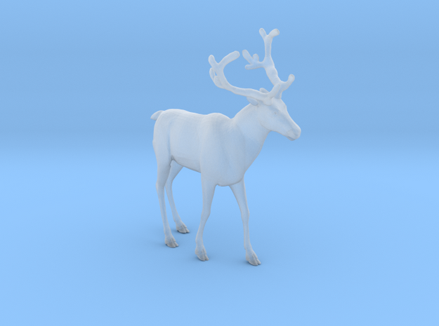 Reindeer Walking Large in Smooth Fine Detail Plastic: 1:64 - S