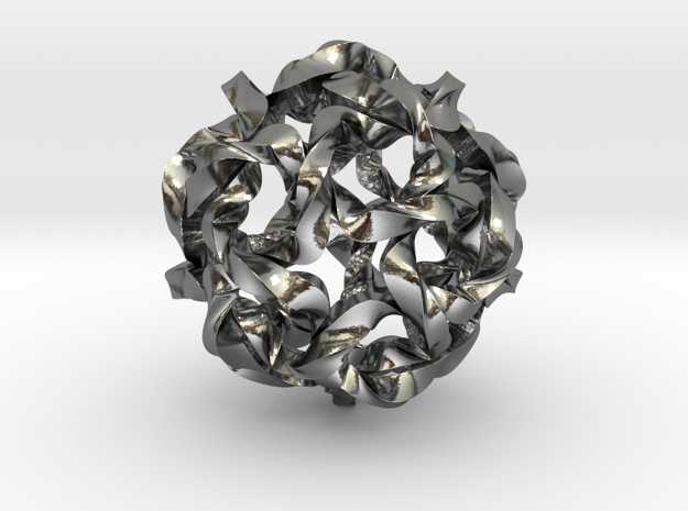 Knot Berry in Polished Silver (Interlocking Parts)