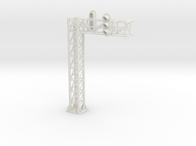 one track block signal HO scale in White Natural Versatile Plastic