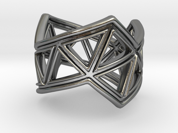 Phylloframe Ring 2 in Polished Silver: 6 / 51.5