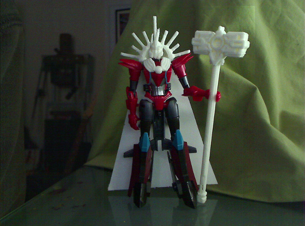 Mistress of Flame head for RID Windblade in White Natural Versatile Plastic