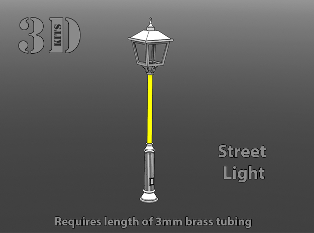 Street Lamp 1 in Smoothest Fine Detail Plastic