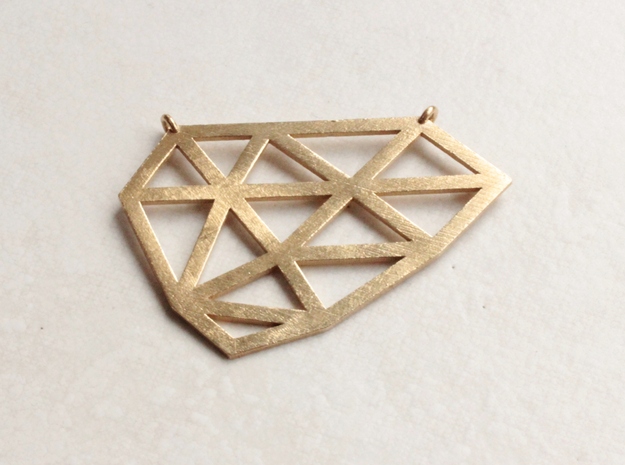 Polygon Pendant in Natural Brass