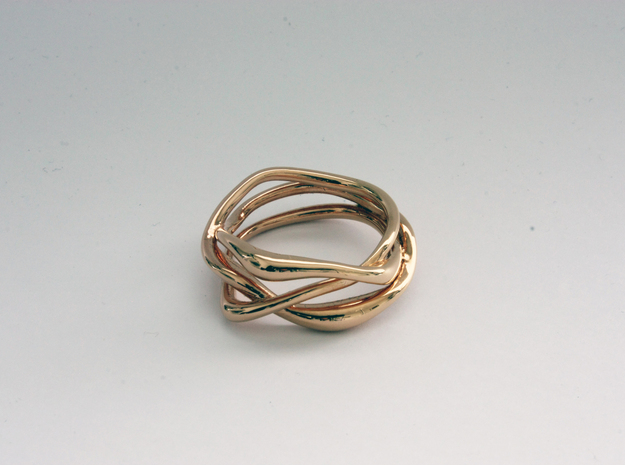 Erato ring in Fine Detail Polished Silver: 6 / 51.5