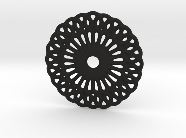 Mandala shape in Black Natural Versatile Plastic