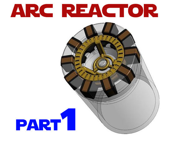 Arc Reactor V1 kit 1/4 - Tube in White Natural Versatile Plastic