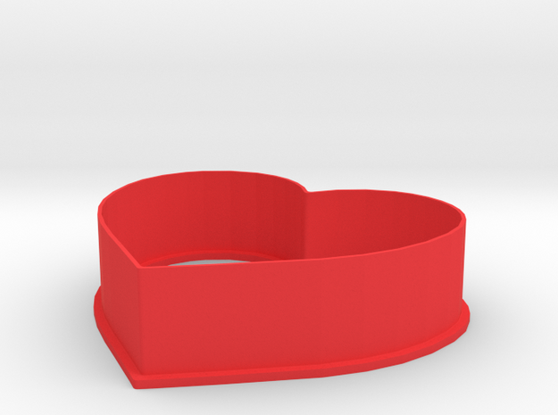Heart Cookie Cutter in Red Processed Versatile Plastic
