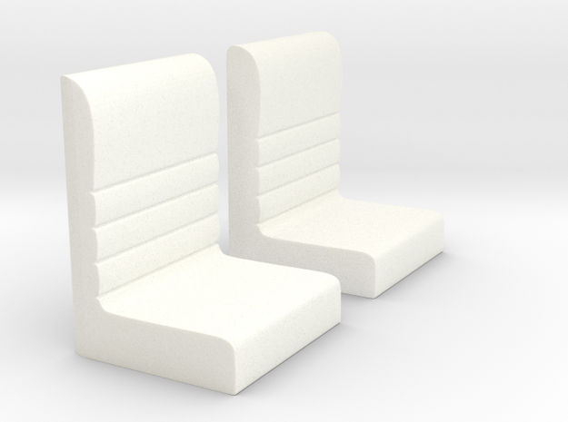 Futurliner Seats in White Processed Versatile Plastic