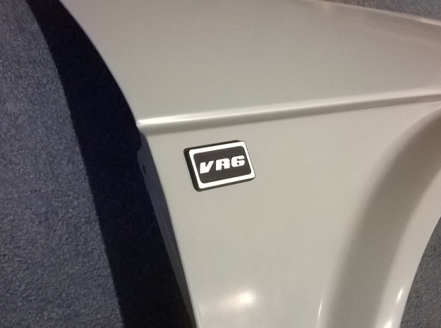 Badge for VW Golf 2 VR6 Turbo in Black Natural Versatile Plastic