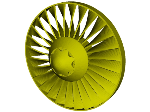 Ø26mm jet engine turbine fan B x 1 in Smoothest Fine Detail Plastic