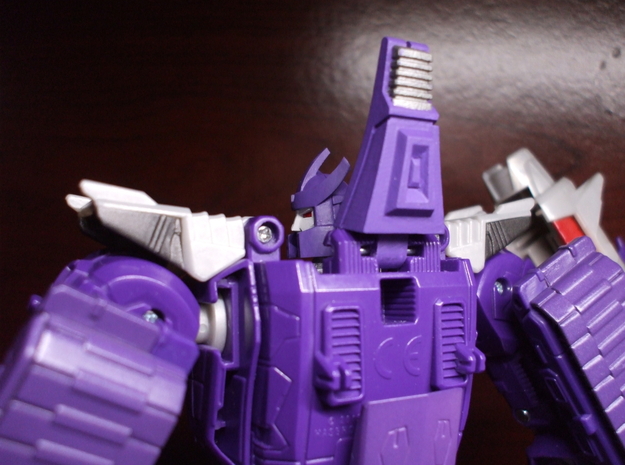 Back Spike Thruster for TR Galvatron in Smooth Fine Detail Plastic