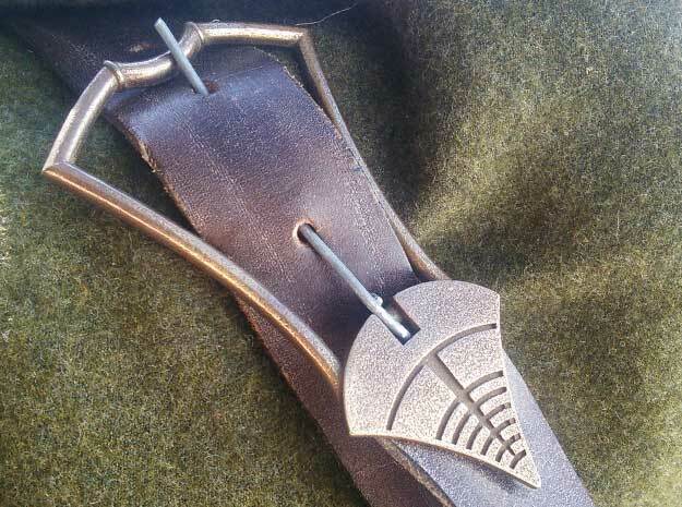 Gondor Ithilien Ranger Quiver Buckle  in Polished Bronze Steel