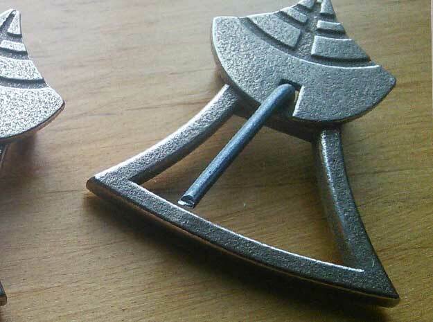 Gondor Kit Buckle (Aragorn) STEEL in Polished Bronzed Silver Steel