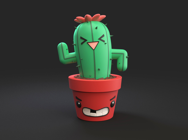 Cactus Desk Friend in Full Color Sandstone