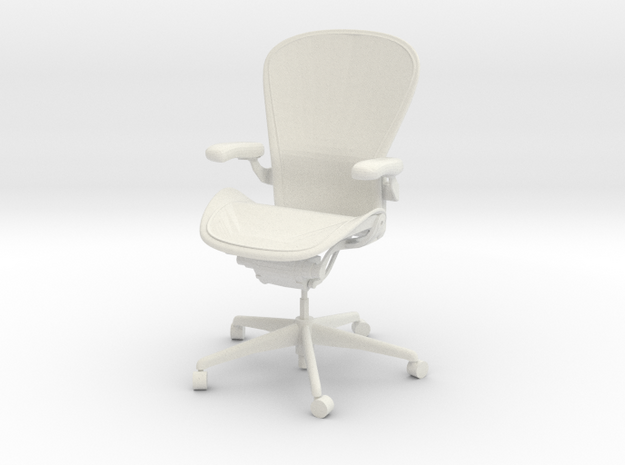 Herman Miller Aeron Chair Lumbar Support 1:6 Scale in White Natural Versatile Plastic