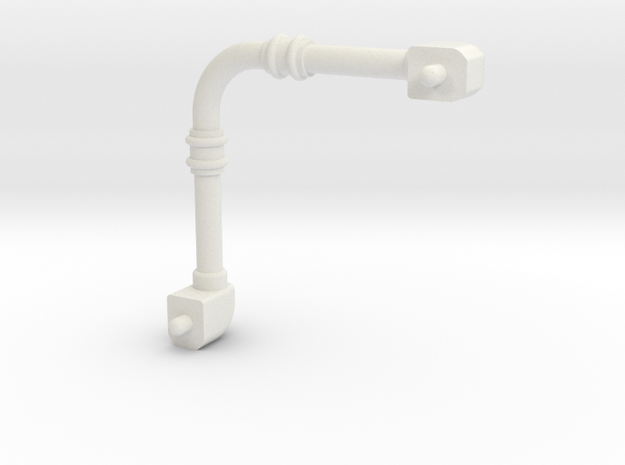 Small pipe 3mm dia 30x30mm footprint in White Natural Versatile Plastic