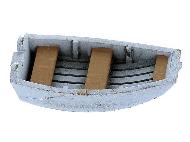 Dinghy Boat O Scale Classic in Smooth Fine Detail Plastic