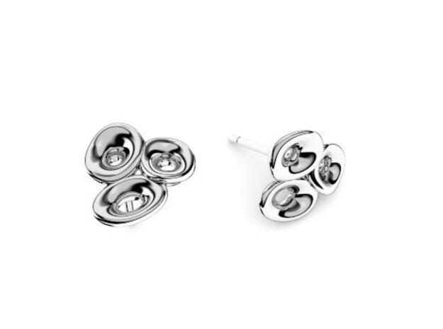 Mo-at Easy Love Earring in Polished Silver