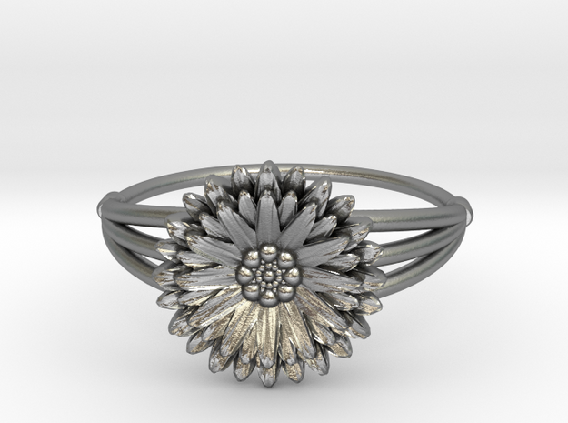 Aster - The Ring of September in Natural Silver