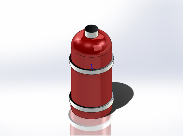 Fire Extinguisher in Smoothest Fine Detail Plastic: 1:24