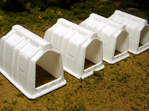 1/64th “S” Scale Calf Hutch set of Six in White Processed Versatile Plastic