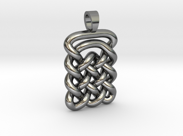 Plate celtic knot [pendant] in Polished Silver