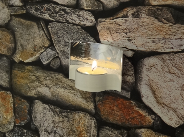 Tealight Candle Holder in White Processed Versatile Plastic