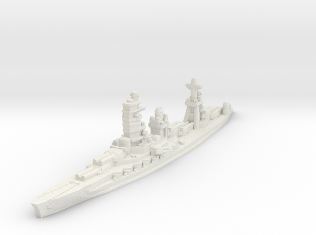 Ise battleship 1/1800 in White Natural Versatile Plastic