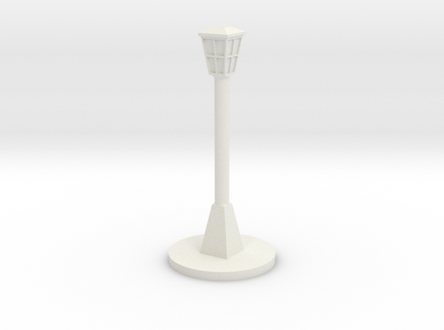 Lamp post in White Natural Versatile Plastic