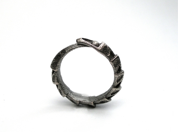 Game of Thrones Dragon Ring in Polished Nickel Steel