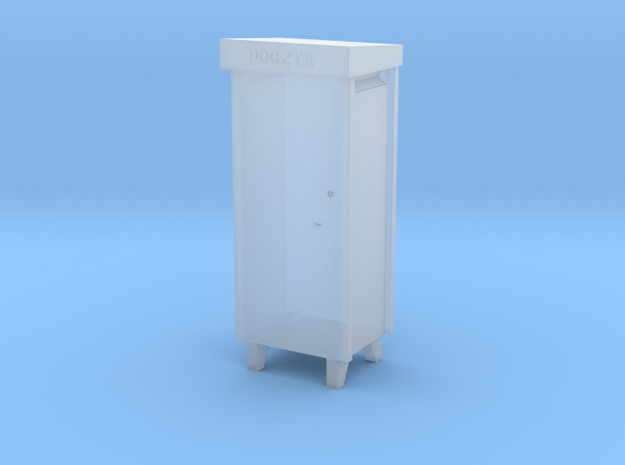 H0- Polish City Type Pillar Letter-Box in Smooth Fine Detail Plastic