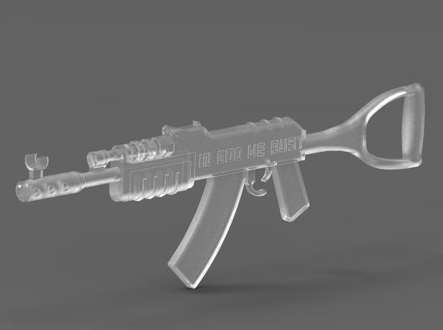 Rust's Assault Rifle Figurine in Smooth Fine Detail Plastic