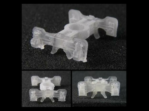 T95p x8 N scale short Fox truck, pin mount in Smoothest Fine Detail Plastic