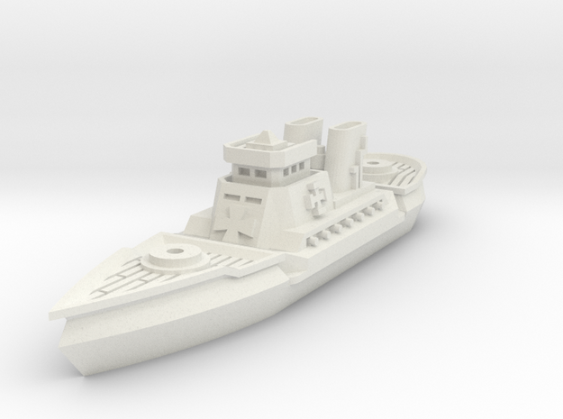 Dragoner Class Cruiser in White Natural Versatile Plastic