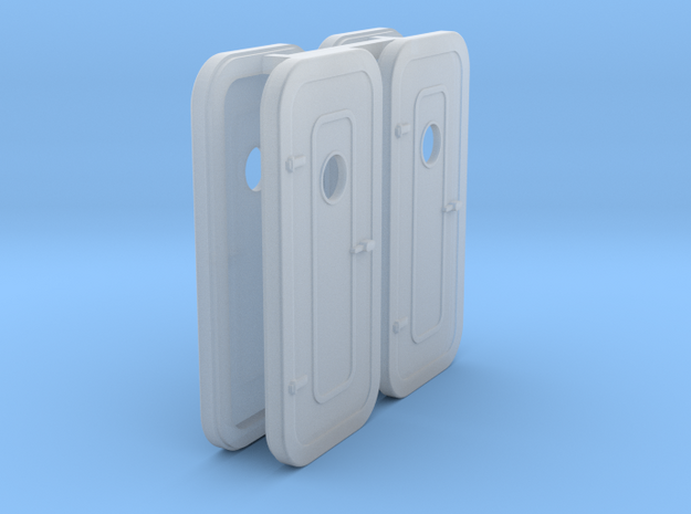   1:87  LH-Watertight Door - w porthole - 4 ea in Smoothest Fine Detail Plastic
