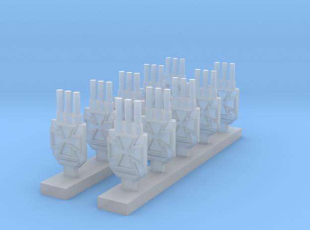 Iron Cross Turrets in Smooth Fine Detail Plastic