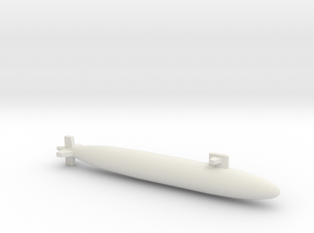 Permit-Class SSN, Full Hull, 1/2400 in White Natural Versatile Plastic